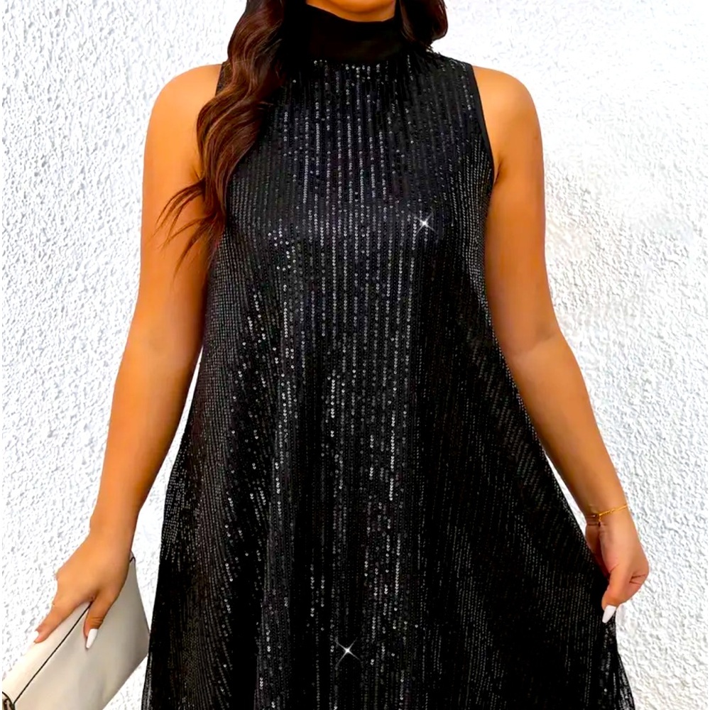 New Plus Sequin Mini Dress